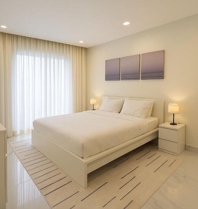 Al Ghubrah Ash Shamaliyyah Apartment | 1BHK top-floor with city view at Ghubra Beach