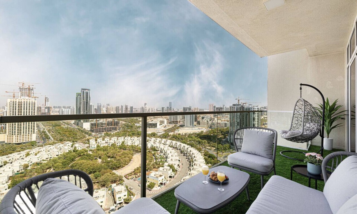 Jumeirah Village Circle Apartment | 1BR | Panoramic City View & Pool | Gym | Zaya JVC