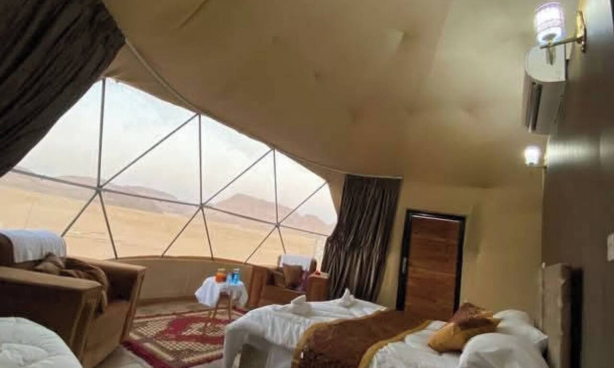 Wadi Rum RV Rental | 3-bedroom campground in welcoming Wadi Rum Village with AC, WiFi