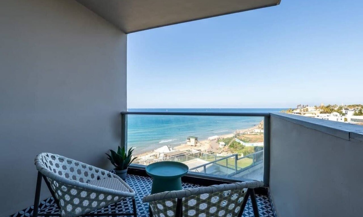 Herzliya Pituach Apartment | Amazing Sea View Stylish 1BR | Safe Room on Floor