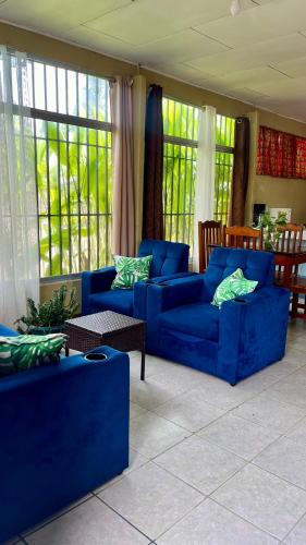 Puerto Jimenez House | Blue House with Pool and Air-Conditioning