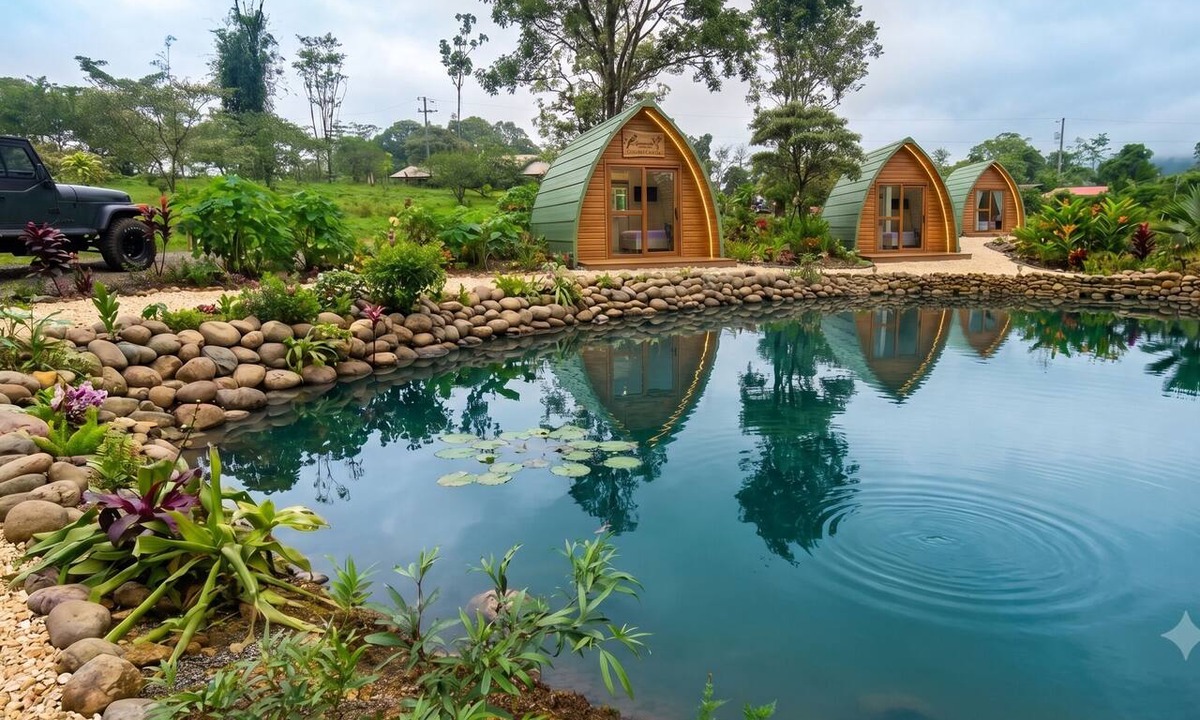 Katira Apartment | Cozy Tiny Home Retreat Facing Private Lake & Gardens. Only 1 km to Tenorio Park!