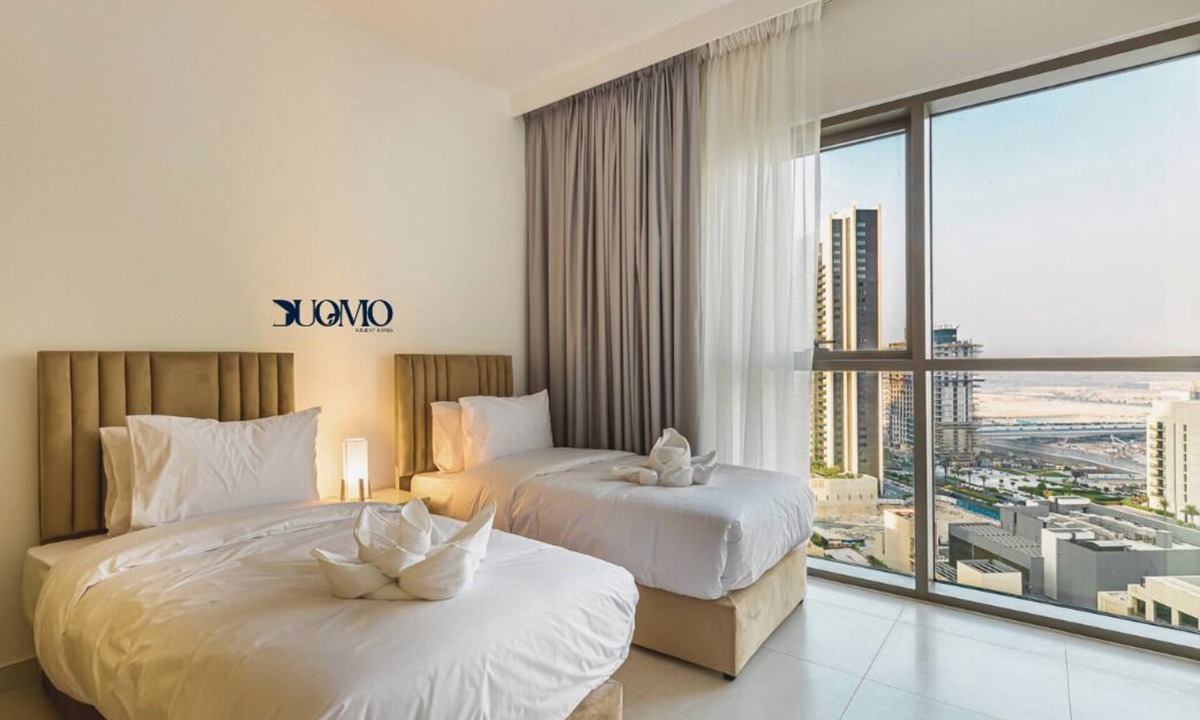 Al Sufouh 2 Apartment | MyDuomo: 2BR Creekside Apt with pool & community views