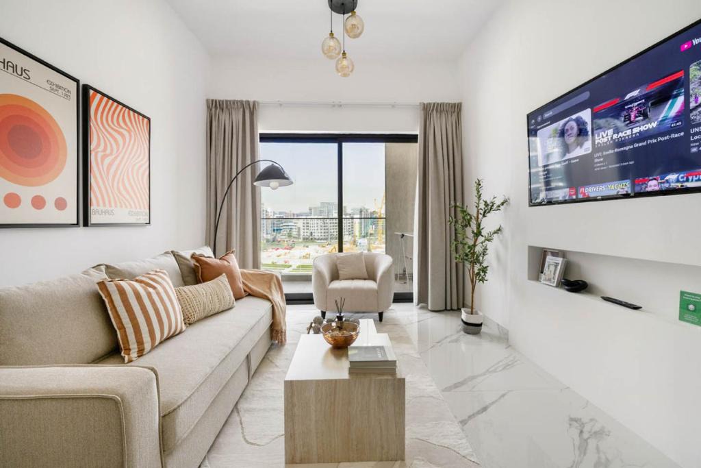 Al Barsha Apartment | New 1BR with Full Balcony Gym Pool and Sauna