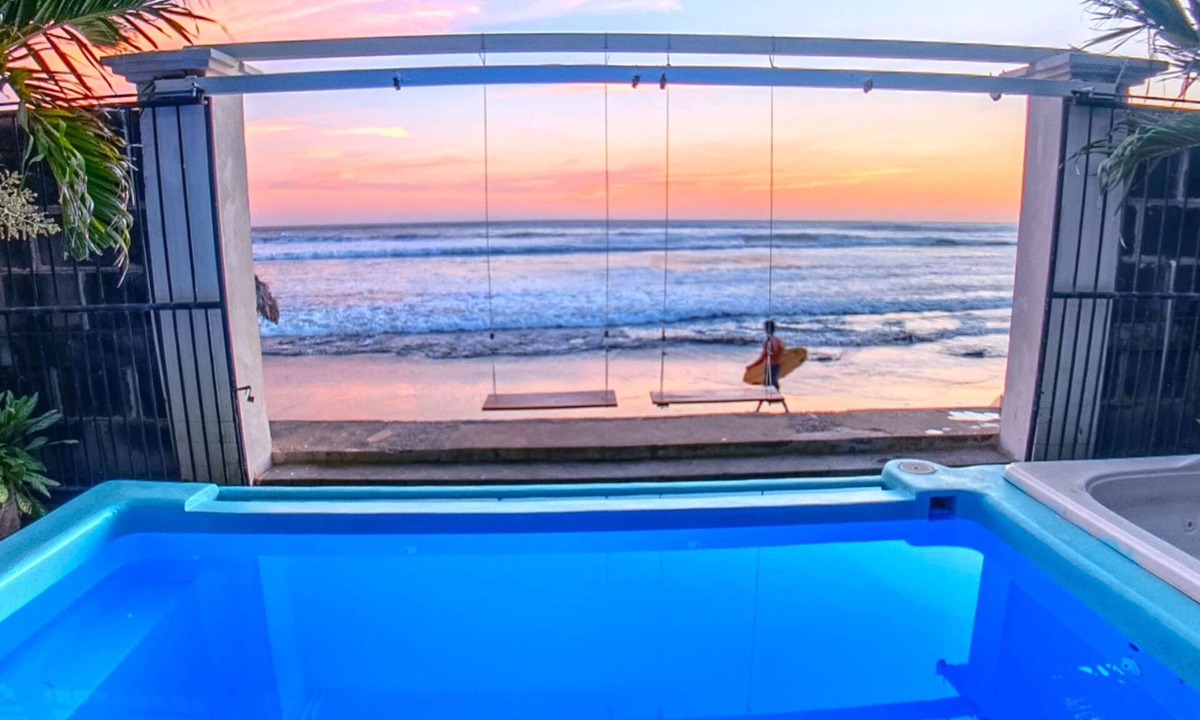 Pochomil House | Ocean Front Private Casita w Pool AC Sleeps 4