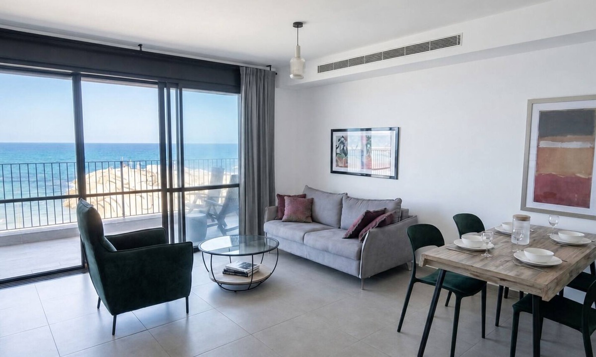Haifa Apartment | PORT CITY- 1 Bdrm Apt W/Balcony Beachfront+ MAMAK