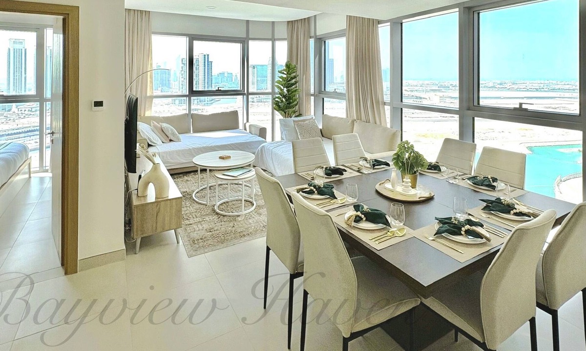 Abu Dhabi Apartment | Radiant Bayview Haven - Canal Side Residence w/1King,2Queen,2Twinbeds,Pool, Gym