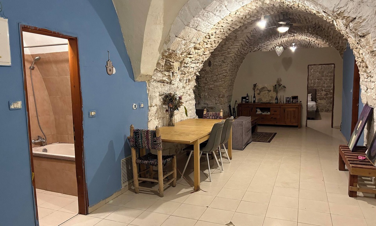 Safed House | Spacious Family home with huge patio steps above HaAri and amazing view of Meron