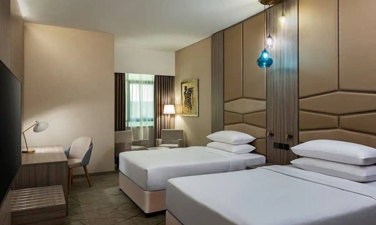 Dubai Production City Hotel | Superior Twin | FourPoints Dubai | Pool, Spa, Near Marina + Beach | 2 Units
