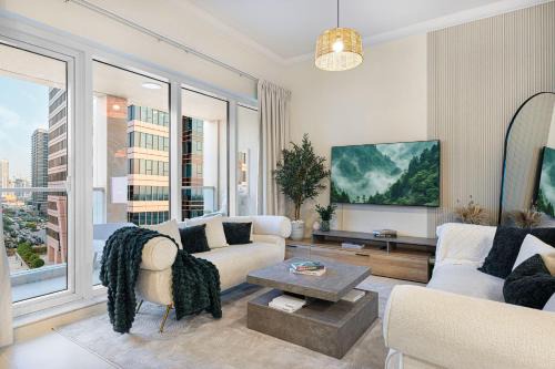 Business Bay Apartment | The Haven Burj Khalifa View - 1BR Business Bay with Balcony&Pool