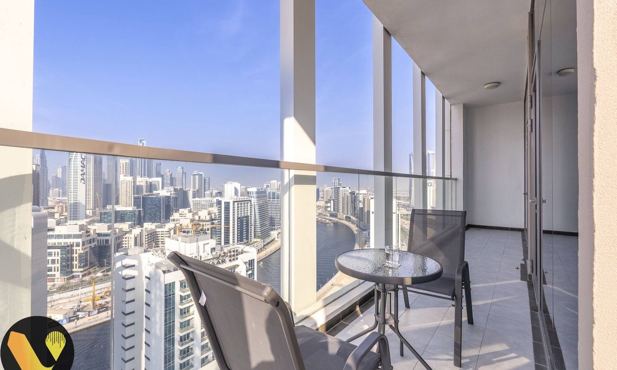Business Bay Apartment | Vogue | Business Bay with full Burj Khalifa View