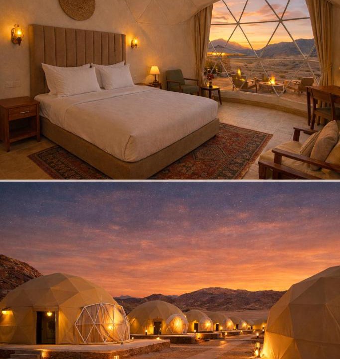 Wadi Rum Bed & Breakfast | Wadi Rum Rimal View Camp Panoramic View