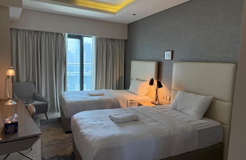 Business Bay Apartment | 2BR Apartment in Paramount Hotel with Burj Khalifa View