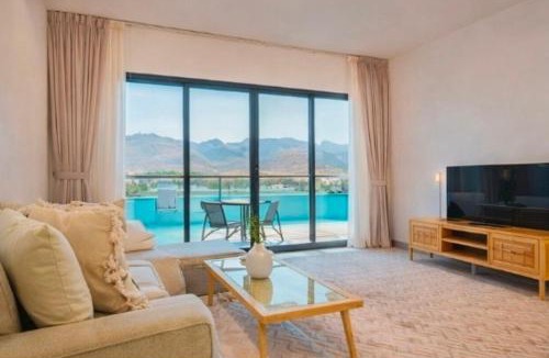 Sharm Villa | Azure Escape - Swimming Pool with Sea and Mountain view - Al Dana Island Fujairah