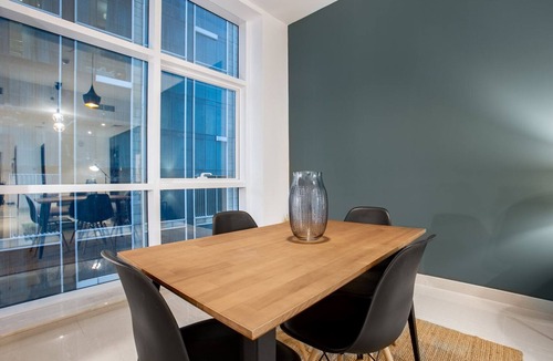 Trade Center Apartment | Blueground | Trade Centre 1, pool, nr Dubai Mall