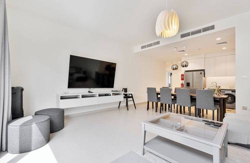 Dubai World Central Villa | Bright & Airy 2BR | Family-Friendly w/Pool & Gym