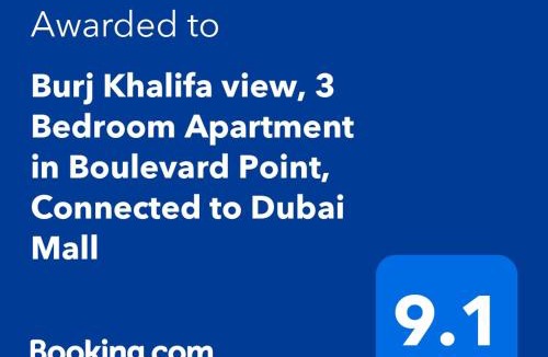 Downtown Dubai Apartment | Burj Khalifa view, 3 Bedroom Apartment in Boulevard Point, Connected to Dubai Mall