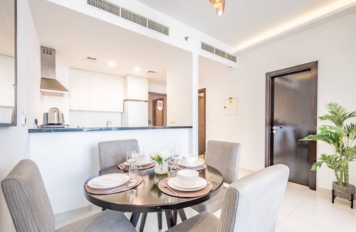 Dubai Apartment | Cosmopolitan 1BR Apartment in Celestia B, Dubai South by Deluxe Holiday Homes