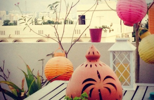 Muscat Bed & Breakfast | Cozy penthouse room and roof terrace with mountain views in Muscat