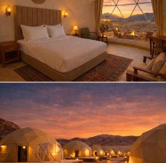 Wadi Rum Bed & Breakfast | Desert Elegance Luxury Bedouin Camp Panoramic View