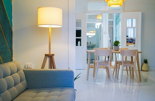Amman Apartment | Dreamy White Minimalist 2 Bed/Bath with Garden