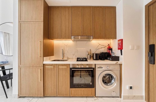 Nad Al Sheba Apartment | Elegant Studio in Azizi Riviera | Perfect Getaway