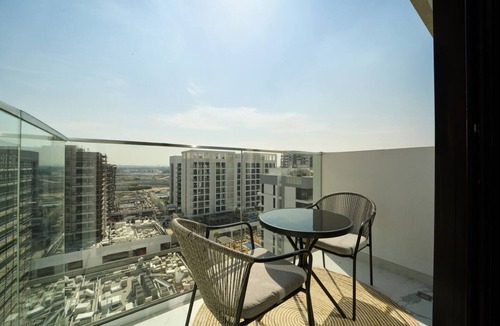 Nad Al Sheba Apartment | Elegant Studio in Azizi Riviera | Perfect Getaway