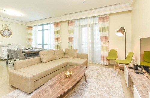 Al Sufouh 2 Apartment | Elegantly colored 2 BR stunning Sea Views