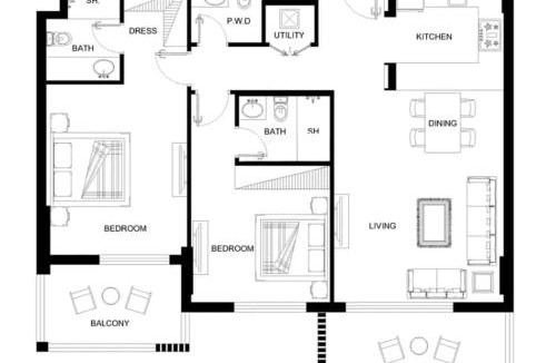 Dubai Apartment | Free housekeeping visits during your stay - StayShort - Stylish 2 Bed Apartment in Silicon Oasis for 6 with Balcony