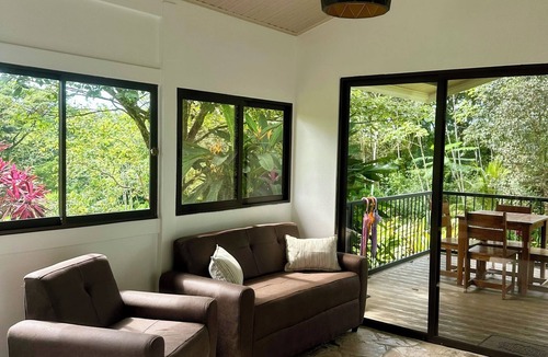 Parrita House | Jungle Casita w glass ceiling stone shower, Pool, 158 private acres with hiking