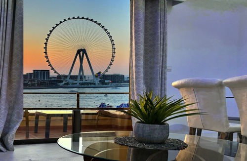 Jumeirah Beach Residence Apartment | Large aprt Dubai Jbr beach walk sea and wheel view