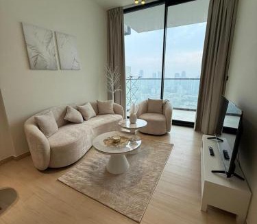 Trade Centre 1 Apartment | Luxury 1BR Apartment In Binghatti Corner, High Floor In JVC
