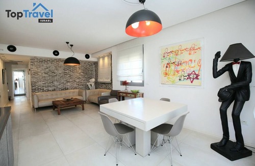 Kerem HaTeimanim Apartment | LUXURY DUPLEX PENTHOUSE w/HUGE TERRACE & OCEAN VIEW