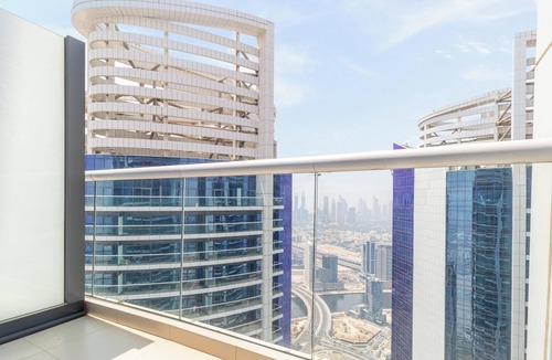 Business Bay Apartment | Manzil - High Floor 1BR in Business Bay