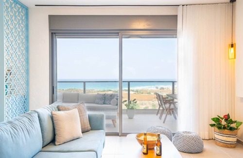 Nahariya Apartment | Mini Penthouse 3BR | Huge Balcony | Open SeaView