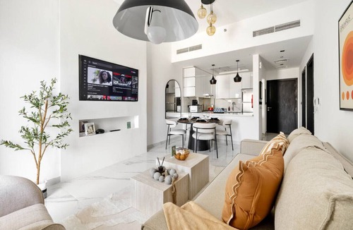 Al Barsha Apartment | New 1BR with Full Balcony, Gym, Pool & Sauna