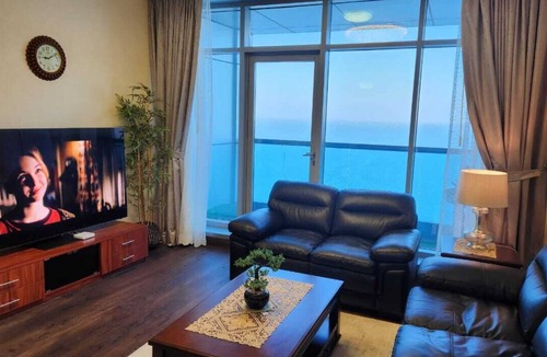 Rumailah Apartment | Ocean View Family friendly two bedroom apartment right opposite the Ajman Sea!
