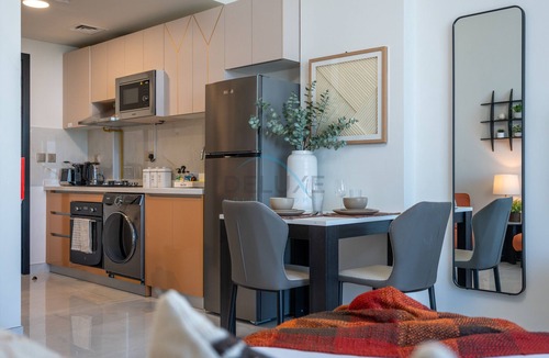 Al Barsha Apartment | Peaceful High-Rise Studio Overlooking Miracle Garden, Skyz by Danube, Arjan