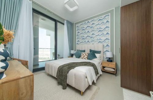 Al Hamriya Apartment | Seaside Modern 1BR Apartment at Blue Bay Walk, Pool & Beach