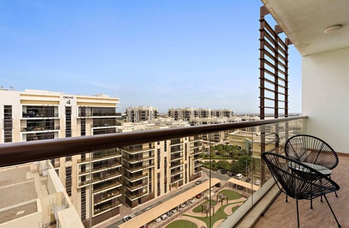 Khalifa City Apartment | Silkhaus 1BR | Orchid in Al Rayyana | Balcony