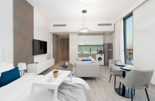 Dubai Production City Apartment | Sophisticated Studio with Huge Balcony at Mesk 1