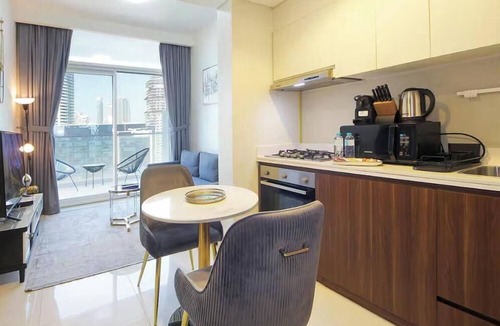 Downtown Dubai Apartment | Studio Fashion Ave Dubai Mall Partial Burj Khalifa