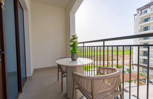 Khalifa City Apartment | Stylish 2BR w/Balcony | Yas Golf Fairways