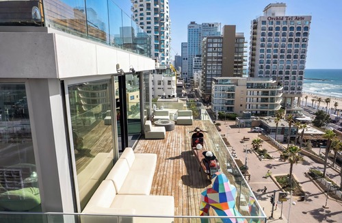 Tel Aviv Promenade Apartment | The Grand Yarkon Jaccuzi Sea-view