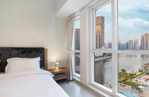 Business Bay Apartment | The Haven Burj Khalifa View - 1BR Business Bay with Balcony&Pool