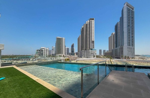 Abu Dhabi Apartment | Upscale 2BR Maid's Room w Spacious Balcony