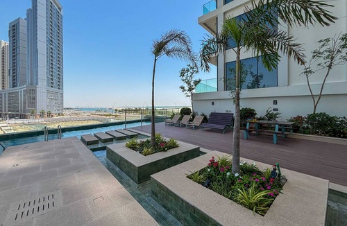 Abu Dhabi Apartment | Upscale 2BR Maid's Room w Spacious Balcony