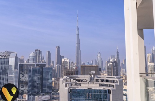 Business Bay Apartment | Vogue | Business Bay with full Burj Khalifa View