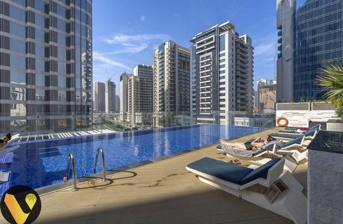 Business Bay Apartment | Vogue | Business Bay with full Burj Khalifa View