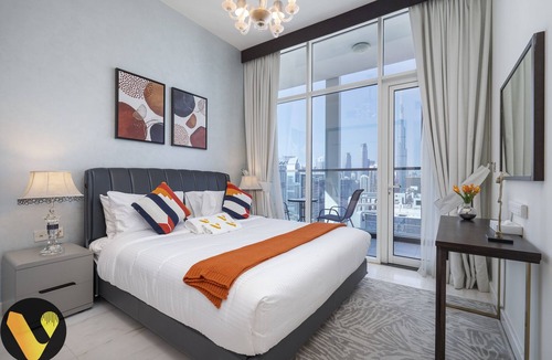 Business Bay Apartment | Vogue | Business Bay with full Burj Khalifa View